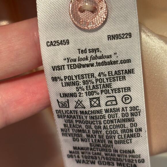 Ted Baker Mecia Sequin Print Fit & Flare Dress - size 3 (US 8) - Picture 8 of 8